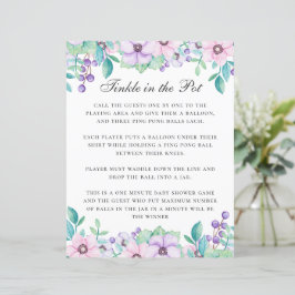 ポット。紫のフローラの赤ちゃんシャワーゲーム