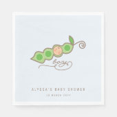 ポッドお洒落ボーイの青いエンドウ豆ベイビーシャワーパーティー スタンダードランチョンナプキン (正面)