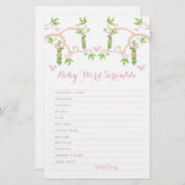 ポッドで赤ちゃん女の子ピンクピーカスタムスクランブル 便箋 (正面/裏面)