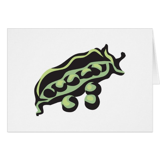 ポッドに入ったエンドウ豆 (正面横)