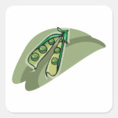 ポッドに入ったエンドウ豆 スクエアシール (正面)