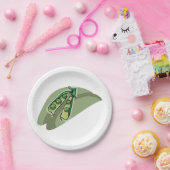 ポッドに入ったエンドウ豆 ペーパープレート (パーティー)