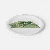 ポッドに入ったエンドウ豆 ペーパープレート (アングル)