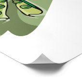 ポッドに入ったエンドウ豆 ポスター (角)