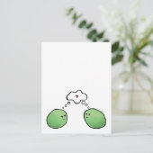 ポッドに入ったエンドウ豆 ポストカード (スタンド正面)