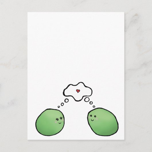 ポッドに入ったエンドウ豆 ポストカード (正面)