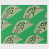 ポッドに入ったエンドウ豆 ラッピングペーパー (フラット)