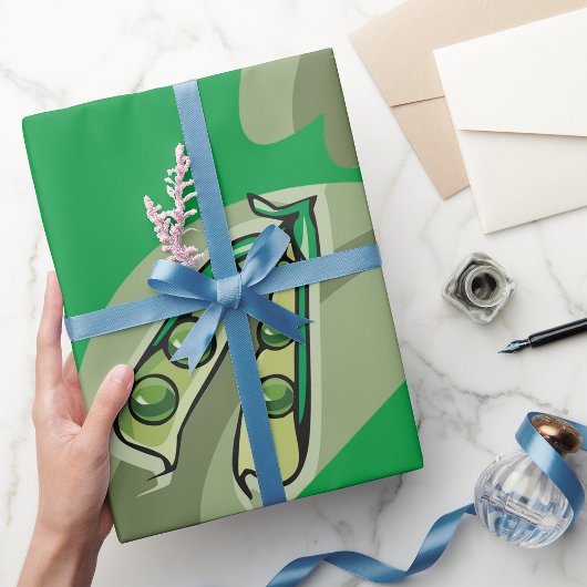 ポッドに入ったエンドウ豆 ラッピングペーパー