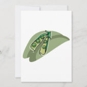 ポッドに入ったエンドウ豆 招待状 (正面)