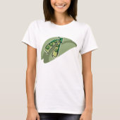 ポッドに入ったエンドウ豆 Tシャツ (正面)