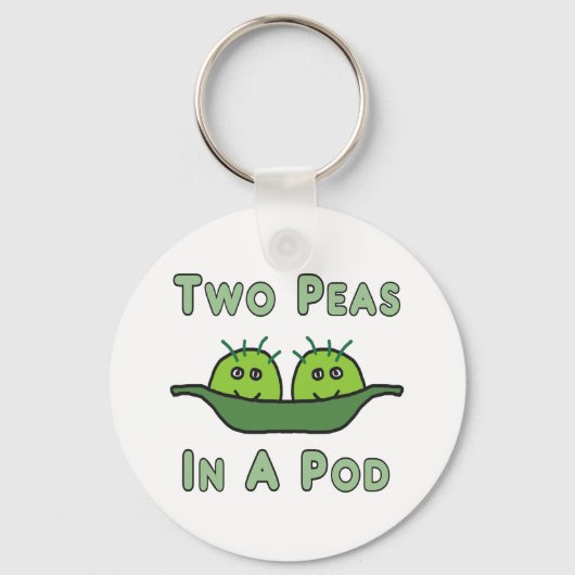 ポッドに入った二つのエンドウ キーホルダー (正面)