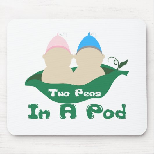 ポッドに入った二つのエンドウ マウスパッド (正面)