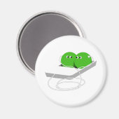 ポッドに入った二つのエンドウ マグネット (正面/裏面)