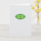 ポッドに入った二つの豆 カード (黄色い花)