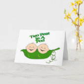 ポッドに入った二つの豆 カード (黄色い花)