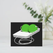 ポッドに入った二つの豆 ポストカード (スタンド正面)