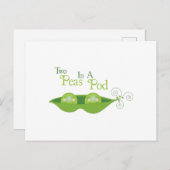 ポッドに入った二つの豆 ポストカード (正面/裏面)