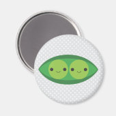 ポッドに入った二つの豆 マグネット (正面/裏面)