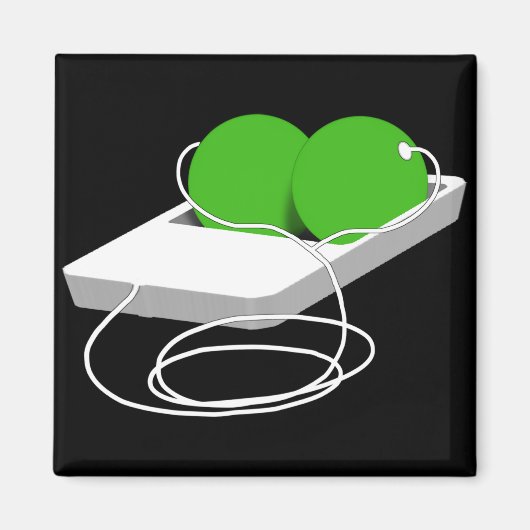 ポッドに入った二つの豆 マグネット (正面)