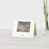 ポッドに入った豆二つの男の子女ありがとう サンキューカード (裏面)