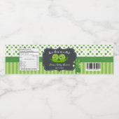 ポッドに可愛い2つのエンドウ豆ツイン男の子双子ベビーシャワー ペットボトルラベル (シングルラベル)