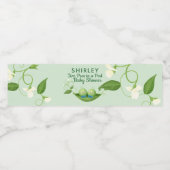 ポッドに2つのエンドウ豆ツインシャワー男の赤ちゃん ペットボトルラベル (シングルラベル)