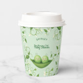 ポッドに2つのエンドウ豆ツインシャワー男の赤ちゃん 紙コップ (裏面)