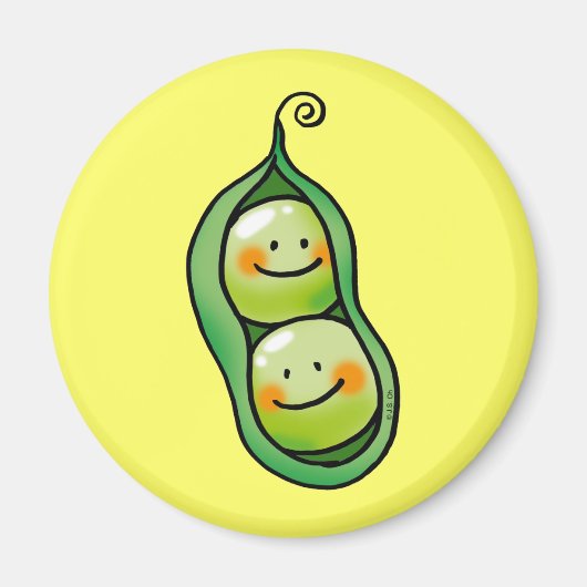 ポッドに2つのエンドウ マグネット (正面)