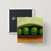 ポッドのおもしろいのユニークな元の芸術の4個のエンドウ豆 缶バッジ (正面&裏面)