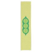 ポッドのかわいいのエンドウ豆 ショートテーブルランナー (正面)