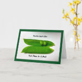 ポッドのアニバーサリーユーモアの中の2つの豆 カード (黄色い花)