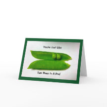 ポッドのアニバーサリーユーモアの中の2つの豆