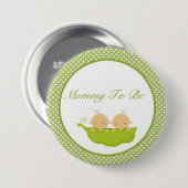 ポッドのエンドウ豆はボタンであるためにベビーシャワーのお母さんを結び付けます 缶バッジ (正面&裏面)