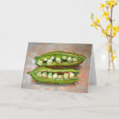 ポッドのエンドウ豆 カード (黄色い花)