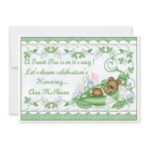 ポッドのカスタムな招待状のスイートピー