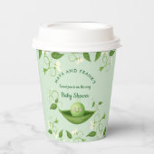 ポッドのスイートピー赤ちゃんシャワー紙カップ 紙コップ (正面)