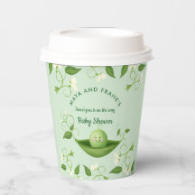 ポッドのスイートピー赤ちゃんシャワー紙カップ