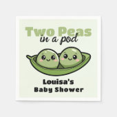 ポッドのツインベイビーシャワーの2つのエンドウ スタンダードカクテルナプキン (正面)