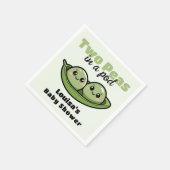 ポッドのツインベイビーシャワーの2つのエンドウ スタンダードカクテルナプキン (角)