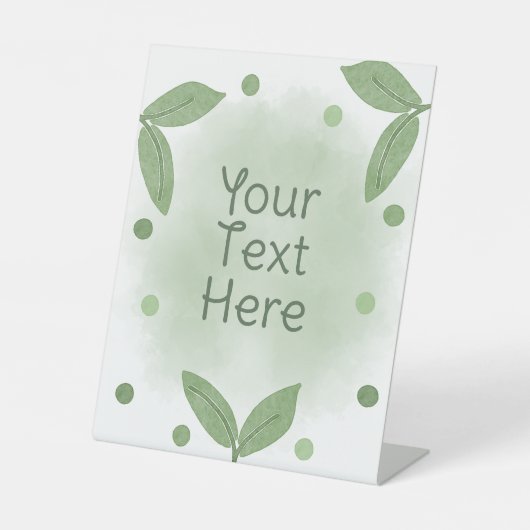 ポッドのツインベイビーシャワーの2つのエンドウ 台座サイン (正面)