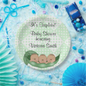 ポッドのベビーシャワーの三重項のエンドウ豆 ペーパープレート (パーティー)