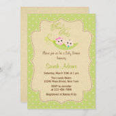 ポッドのベビーシャワーの招待状のエンドウ豆 招待状 (正面/裏面)