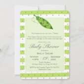 ポッドのベビーシャワーの招待状の三重項のエンドウ豆 招待状 (正面)