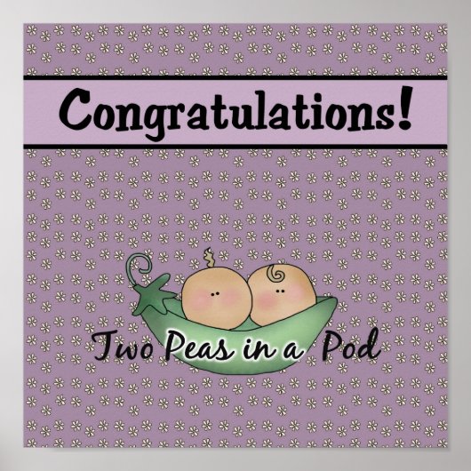 ポッドのポスターに入った2つのエンドウ ポスター (正面)