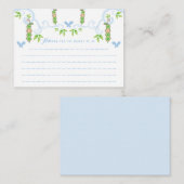 ポッドのマミーアドバイスカードの男の子の赤ちゃんシャワーピー アドバイスカード (正面/裏面)