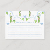 ポッドのマミーアドバイスカードの男の子の赤ちゃんシャワーピー アドバイスカード (正面)