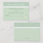 ポッドのラッフルのチケットの2個のエンドウ豆 エンクロージャーカード (正面/裏面)