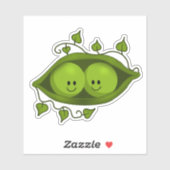 ポッドの中で愛らしい2つのエンドウ シール (シート)