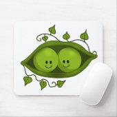 ポッドの中で愛らしい2つのエンドウ マウスパッド (マウス)