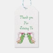 ポッドの中の二つの豆のメッセージカード ギフトタグ (裏面)